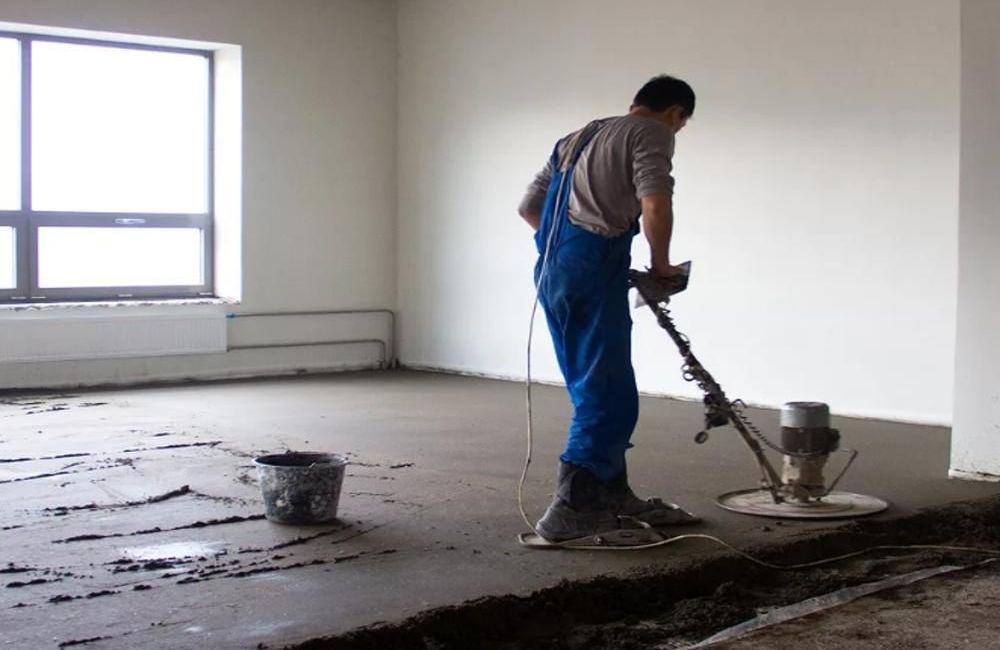 полусухая стяжка с материалом за метр